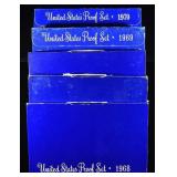 1970 & (2) 1968-69 PROOF SETS