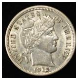 1912 BARBER DIME AU/BU