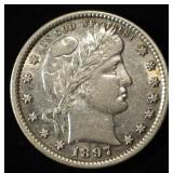 1897 BARBER QUARTER AU