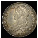 1808 BUST HALF DOLLAR CH AU