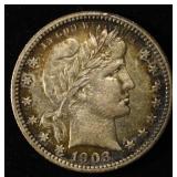 1903-S BARBER QUARTER AU