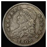 1809 BUST HALF DOLLAR XF/AU