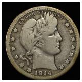 1914-S BARBER QUARTER VG/F