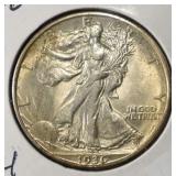 1936-D WALKING LIBERTY HALF DOLLAR CH BU