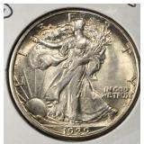 1929-D WALKING LIBERTY HALF DOLLAR CH BU