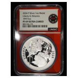 2024-P SILVER LIBERTY & BRITANNIA NGC PF69 UCAM