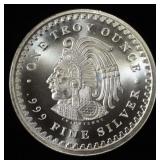 CUAUHTEMOC 1 OZ .999 SILVER ROUND