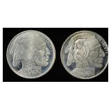 (2) 1/2 OZ .999 SILVER ROUNDS
