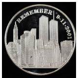 WALLSTREET MINT REMEMBER 911 1OZ .999 SILVER ROUND