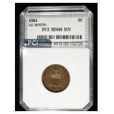 1864 2-CENT PIECE LG MOTTO PCI SUPERB GEM BU BN