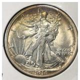 1916-D WALKING LIBERTY HALF DOLLAR CH BU