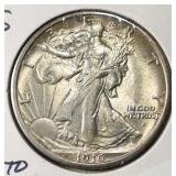 1916-S WALKING LIBERTY HALF DOLLAR CH TO GEM BU