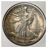 1917 WALKING LIBERTY HALF DOLLAR CH BU