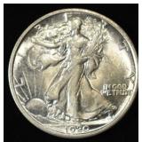 1920-D WALKING LIBERTY HALF DOLLAR BU