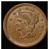 1853 LARGE CENT CH BU