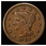 1849 LARGE CENT CH AU