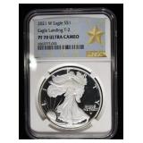 2021-W T-2 PROOF SILVER EAGLE NGC PF70 ULTRA CAMEO