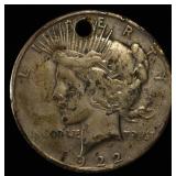 1922-D PEACE DOLLAR W/HOLE