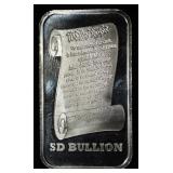 PROCLAIM LIBERTY 1 OZ .999 SILVER BAR