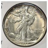 1937-S WALKING LIBERTY HALF DOLLAR CH BU