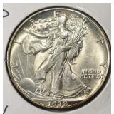1938-D WALKING LIBERTY HALF DOLLAR CH BU