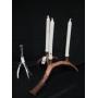 2 Antler Candle Holders Includes 3 Candles