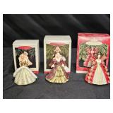 3 Holiday Barbie Keepsake Ornaments - 94, 96, & 97