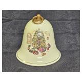 Porcelain Christmas Bell Music Box Ornament