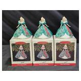 Three 1995 Ed. Holiday Barbie Keepsake Ornament