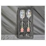 2 Saints Christmas Tin Soldiers Fork & Spoon Set
