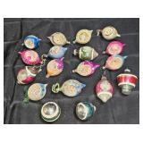 Vtg Teardrop Indent Mercury Glass Ornaments