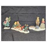 3 Lemax Christmas/Winter Village Figurines
