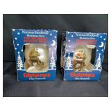 2 Norman Rockwell Saturday Evening Post Ornaments