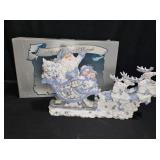 Santa on Sleigh Resin Christmas Mantle Piece