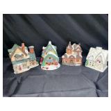 2001 Christmas Cobblestone Village Pieces & More