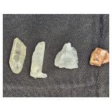 4 Raw Natural Uncut Quartz Crystal Stones