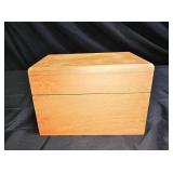 Large Wooden Dovetailed Jewelry Box w/ 2 trays