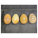 4 Italian Marble Stone Eggs