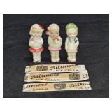 3 Atq Frozen Charlotte Penny Girl Dolls & More