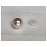 Natural Pearl & Marquis Cut Opal