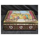 Vintage German E. Otto Schmidt Tin Biscuit Box