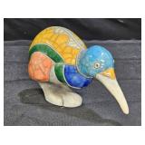 Raku Ceramic Duck Sculpture