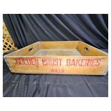 Vtg Golden Crust Bakeries Wooden Bread Carrier