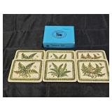 Set of 6 Taunton Vale "Fern" Lacquered Coasters
