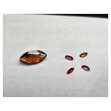 Loose Gemstones:  Marquis Cut Citrine and Rubies