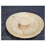 Atq Hand Turned Wooden Vegetable Chopping Bowl