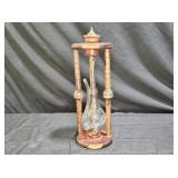 Antique Worsted Bobbin Flange Barometer