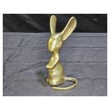 Vtg MCM Solid Brass Big Eared Mouse Paper Weight