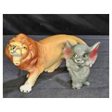 MCM Porcelain Lion & Porcelain Elephant Salt Shake