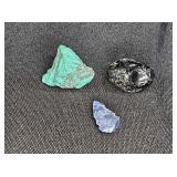 Apache Tear, Turquoise, & Sodalite Raw Stones